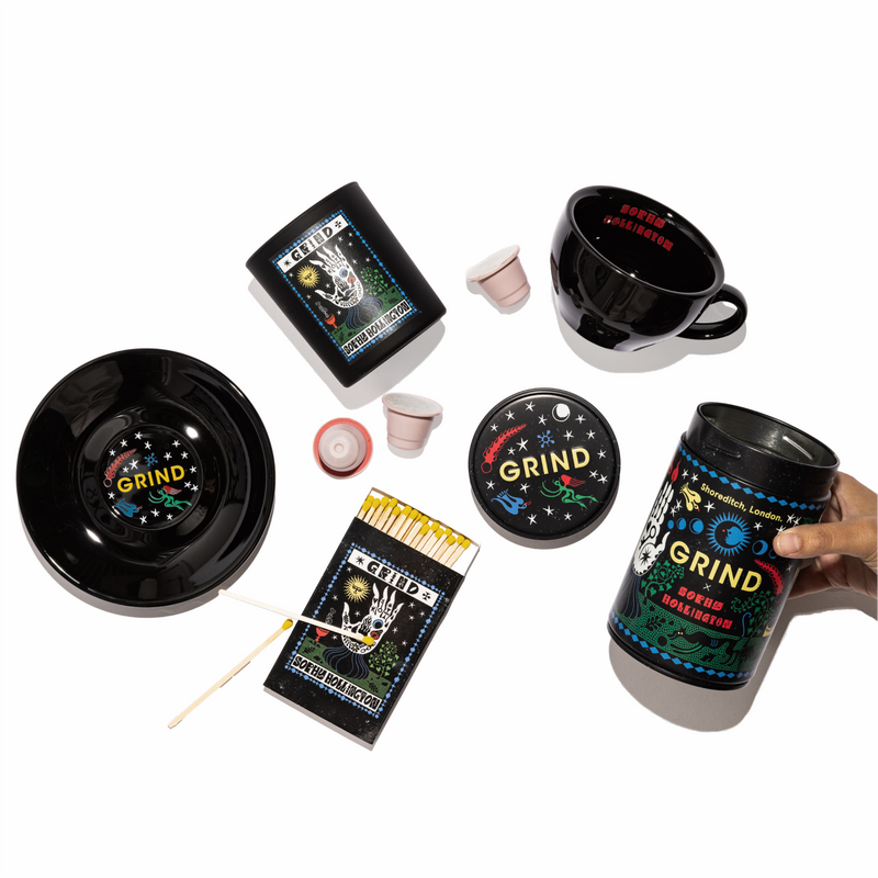 Grind x Sophy Hollington Tin & Coffee Cup Bundle image