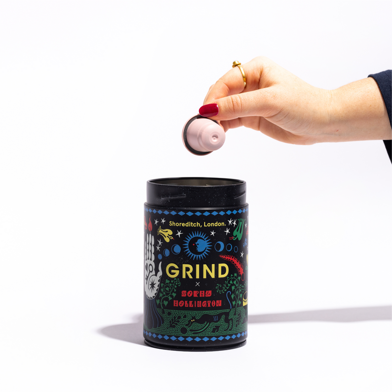 Grind x Sophy Hollington Tin & Coffee Cup Bundle image